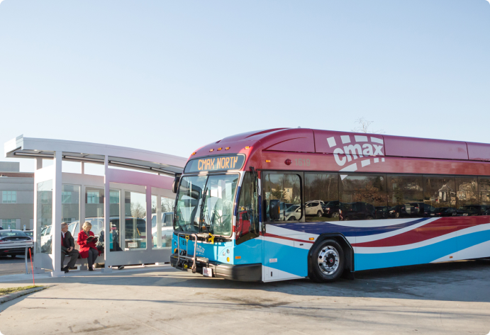 city bus at bus stop